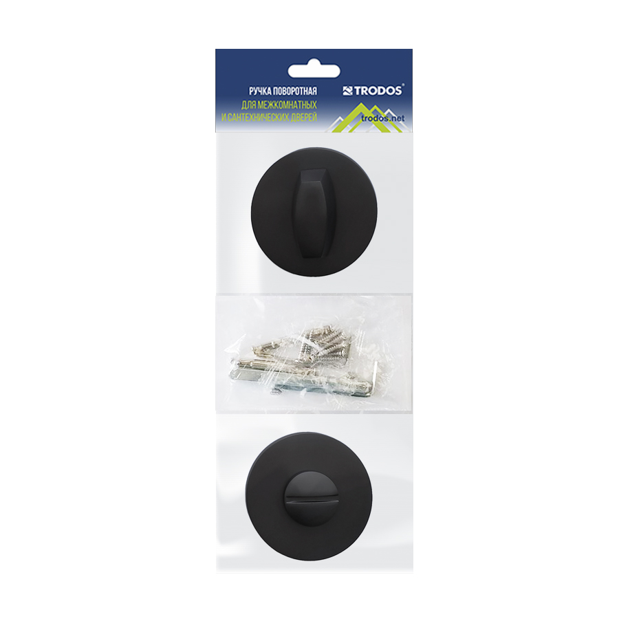 Ручка поворотная Trodos "BK" серия 06 slim, черный