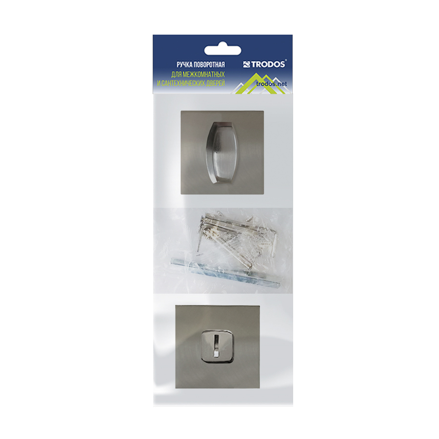 Ручка поворотная Trodos BK-03 slim SN никель