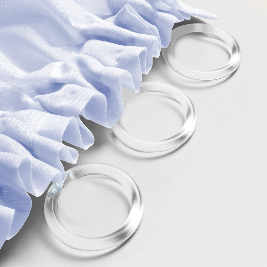 Кольца для штор Delphinium круглые 12 шт пластик, прозрачный