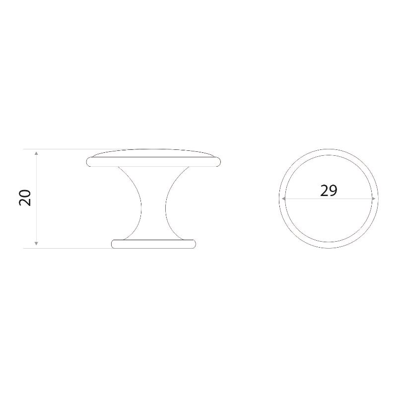 Ручка-кнопка мебельная Trodos "ZY-120" сплав ЦАМ, медь