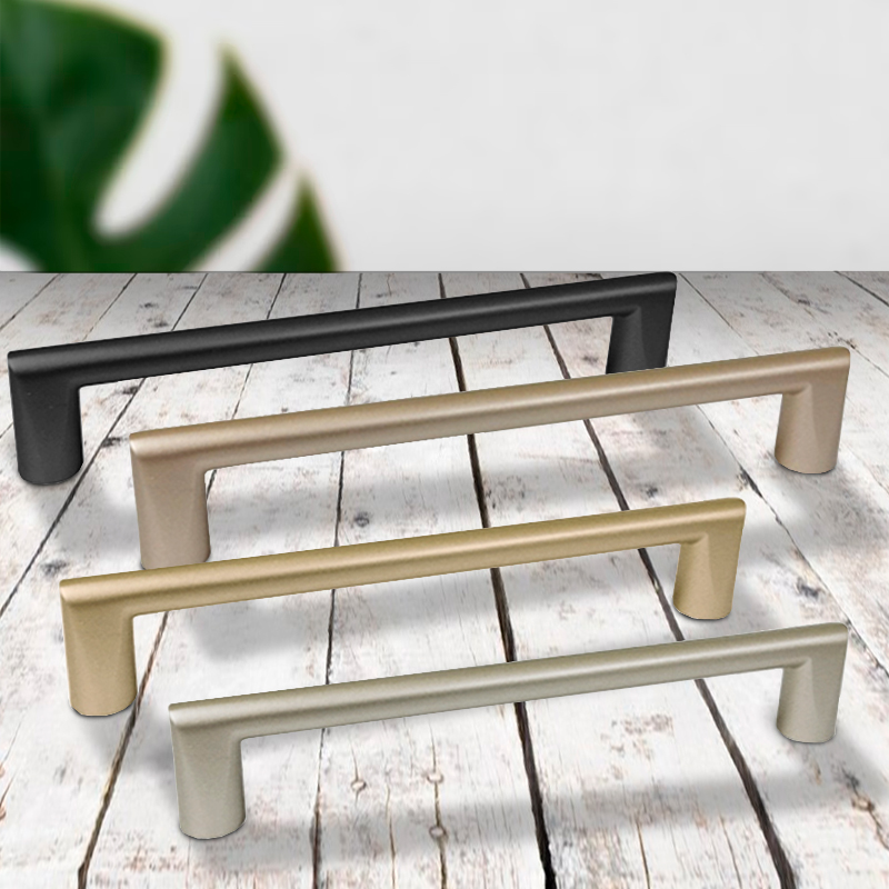 Ручка-скоба мебельная Trodos "22435" 160мм алюминий 73гр, шампань золото, хедер