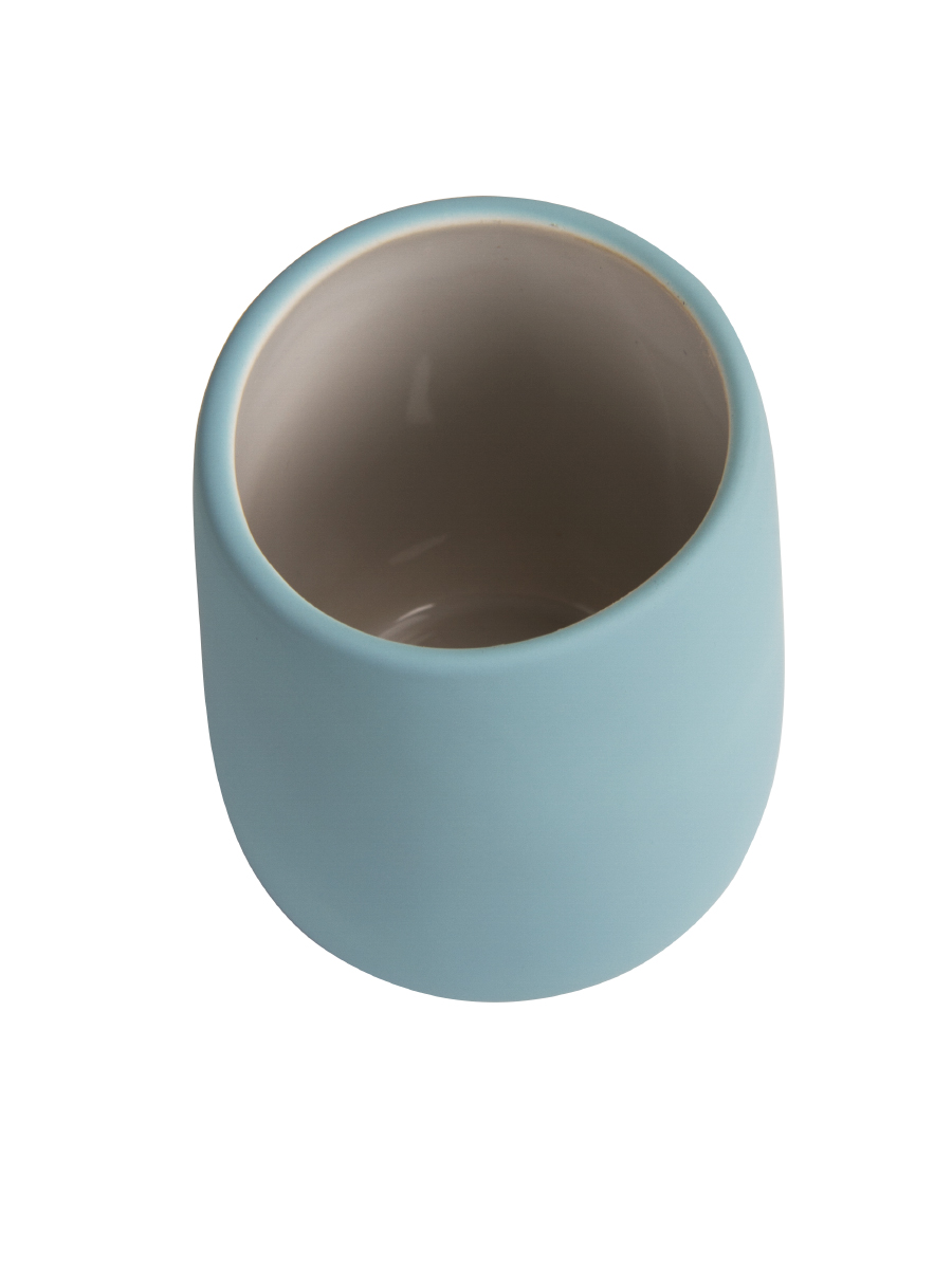 Стакан для зубных щеток Zenfort "Soft", керамика, голубой