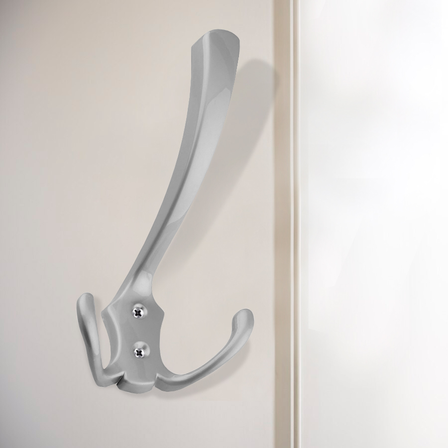 Крючок мебельный Trodos "ZY-204А" 3-рожковый, сплав ЦАМ, хром матовый