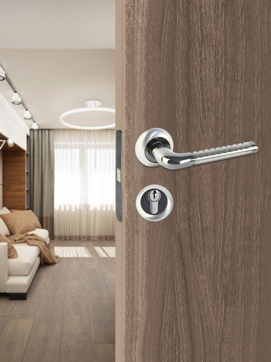 Накладка на цилиндр Trodos "ET" серия 08, никель/черный никель