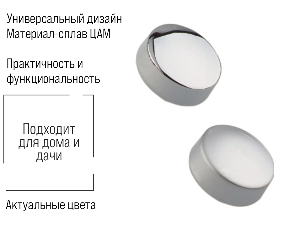 Зеркалодержатель Trodos "М33-25" D24 4шт, хром
