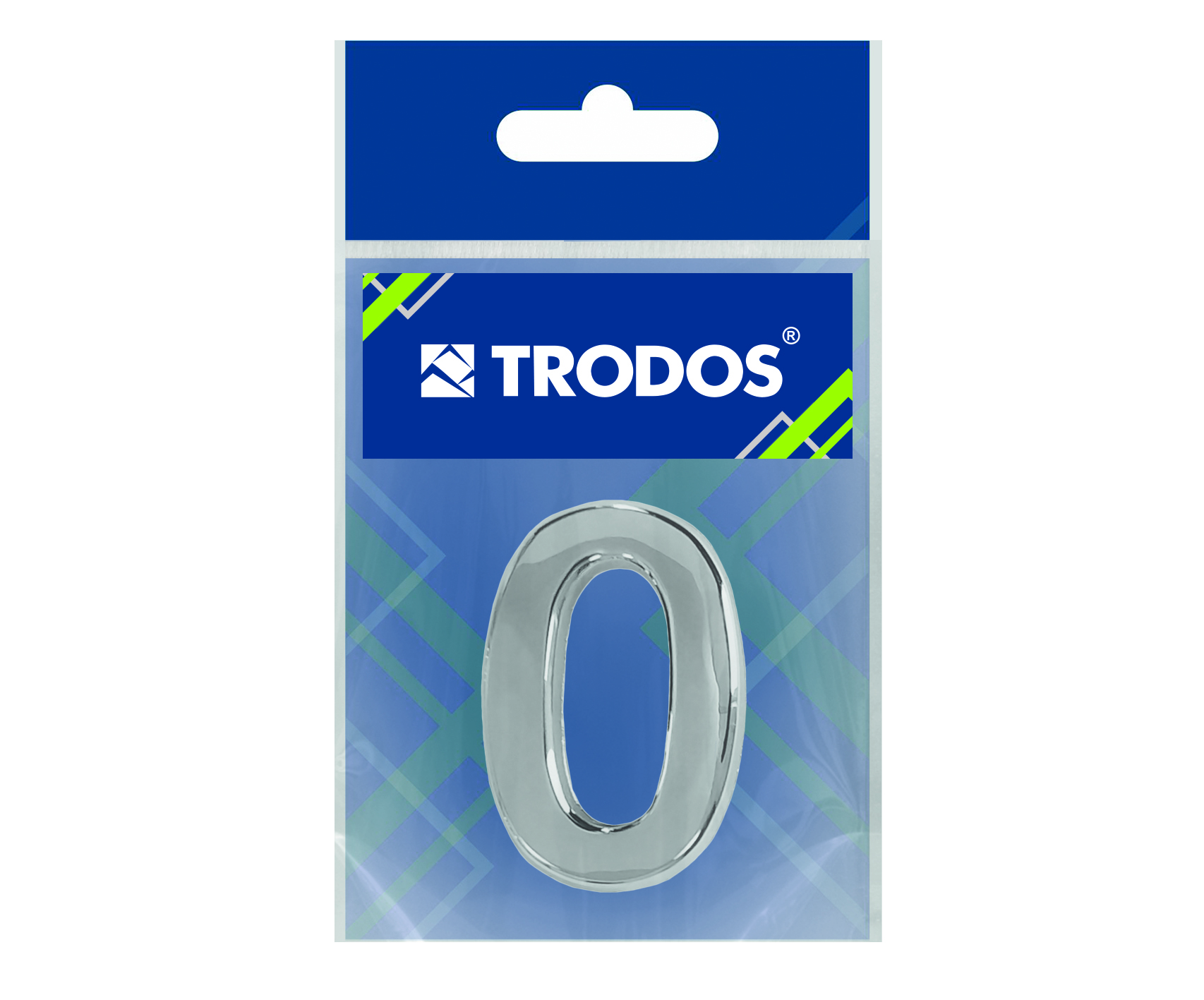 Цифра дверная Trodos "0" классика, хром