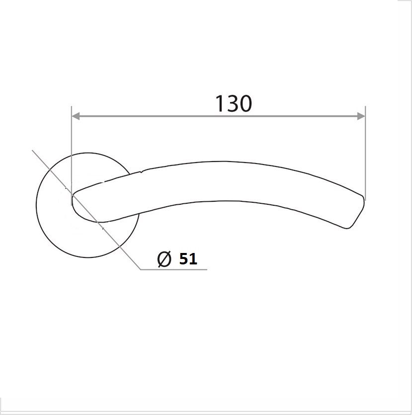 Ручка раздельная Trodos "56" серия 06 slim, бронза