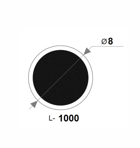 Замок тросовый Trodos 83204 велосипедный 8х1000, 2 ключа, черный