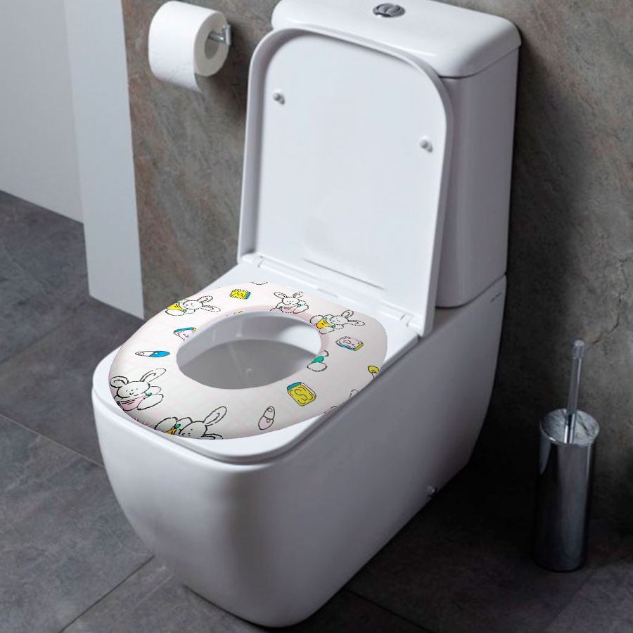 Сиденье для унитаза Delphinium "DKM-3003", детское, белый