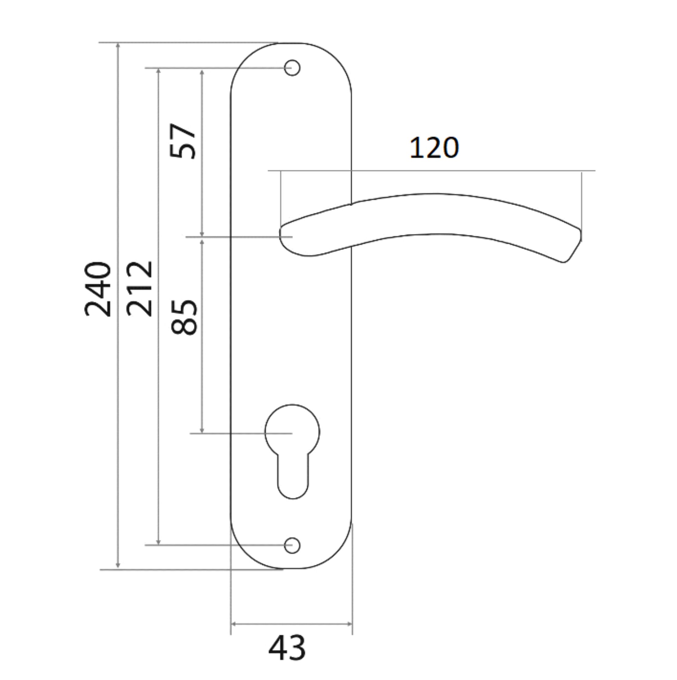 Ручка на планке Trodos 85/106-M SN никель