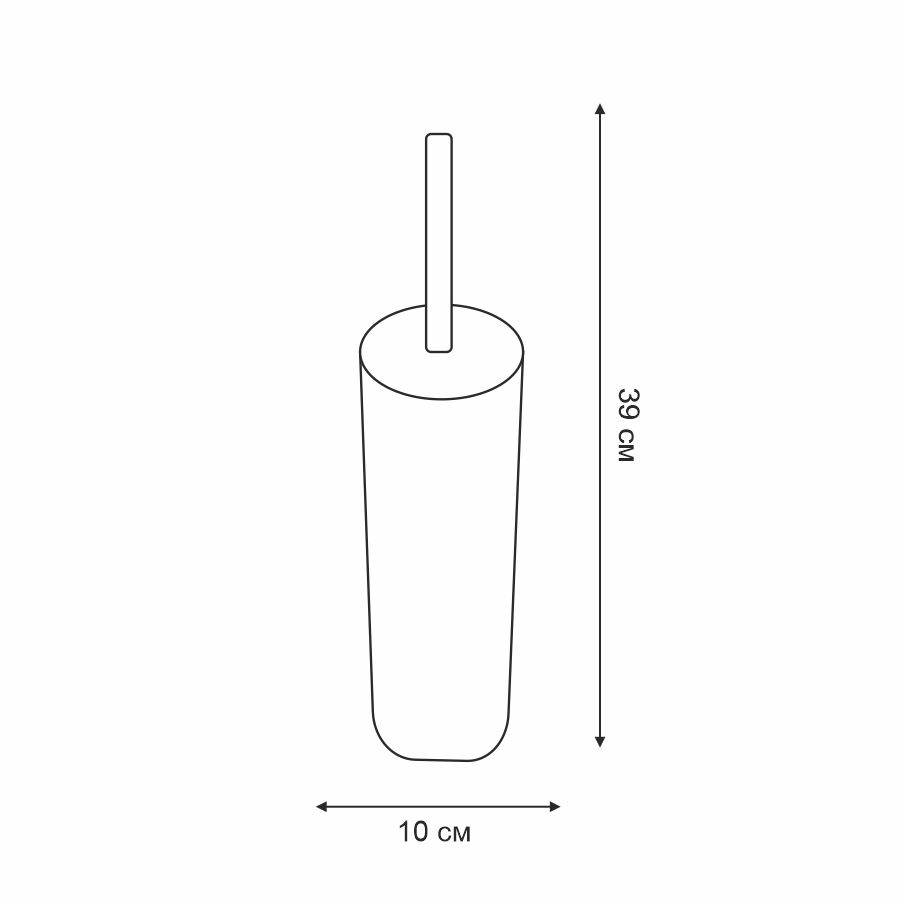 Ерш напольный Delphinium коллекция "Ракушки", пластик, белый