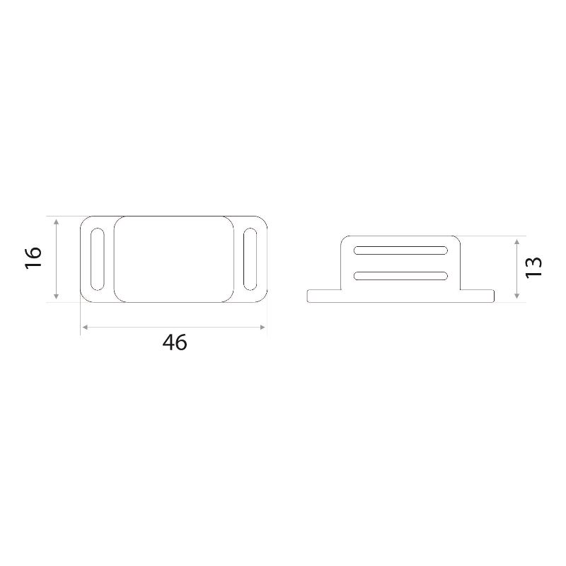 Защелка магнитная Trodos малая, коричневый