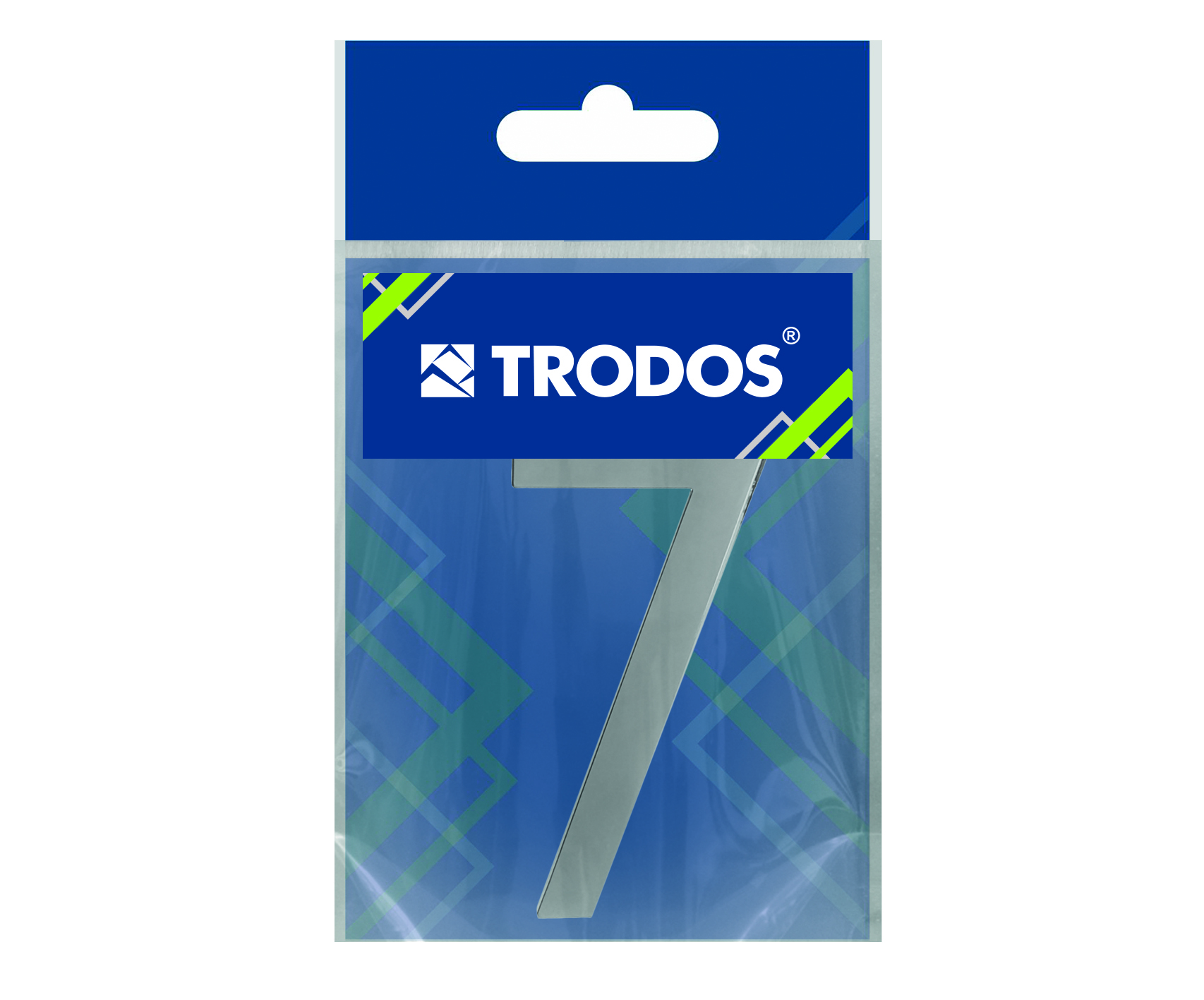 Цифра дверная Trodos "7" модерн, хром