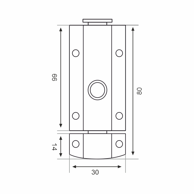 Шпингалет Trodos ZY-118/L80 AB автомат, бронза