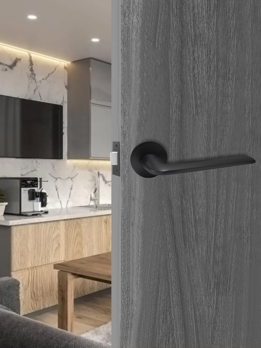 Ручка раздельная Vrata "2118 AL" серия 06 slim, черный