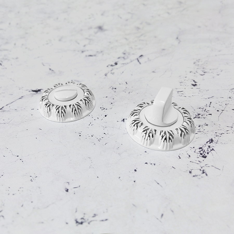 Ручка поворотная Trodos "BK" серия 10, белый/хром