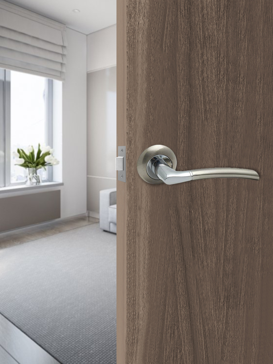 Ручка раздельная Trodos 537-08 SN/CP никель/хром