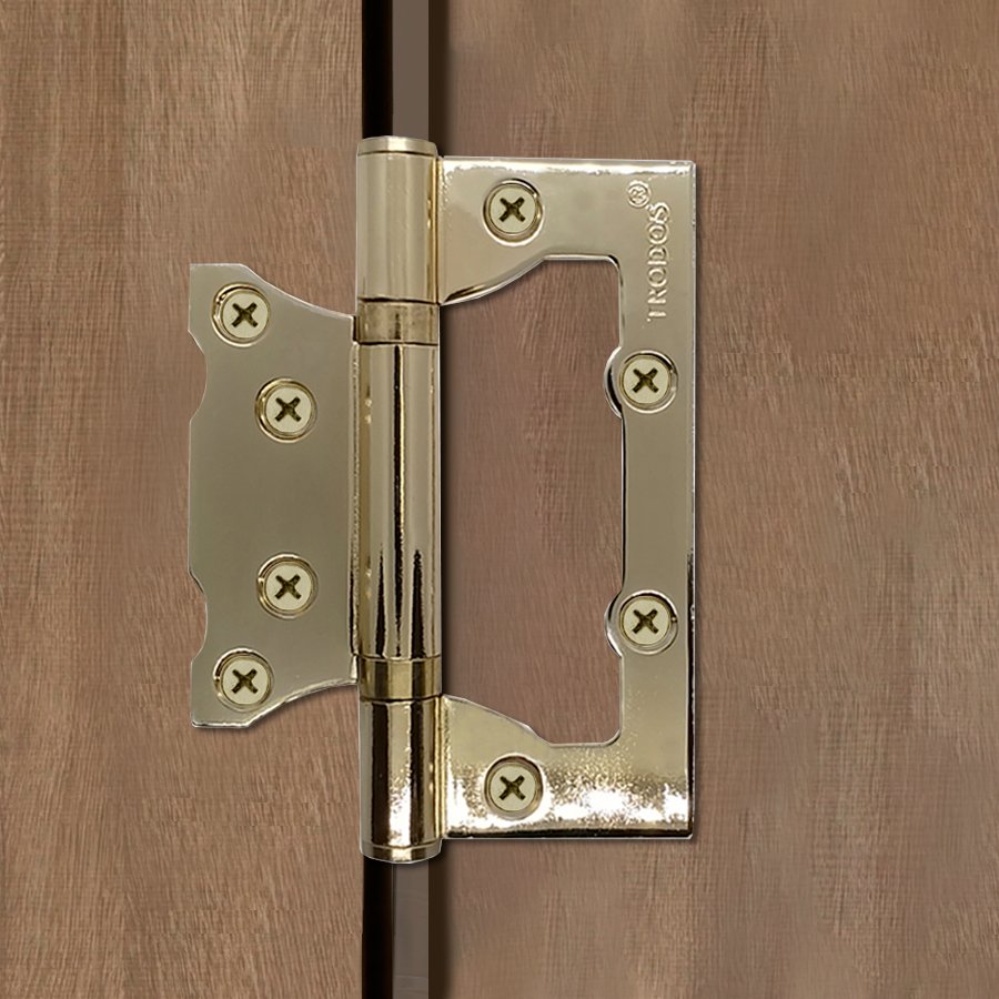 Петля накладная Trodos 125х75х2,5 SB без врезки, золото матовый