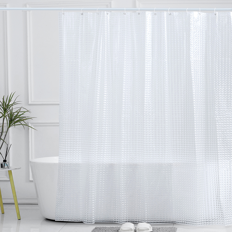 Штора для ванной Zenfort "Симфония 3D" ПВХ 180х180см, 12 колец, прозрачный