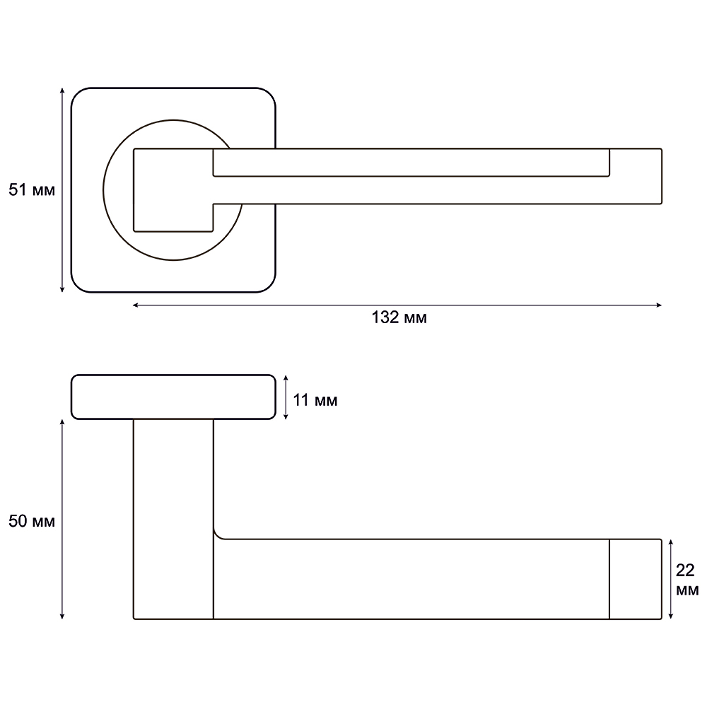 Ручка раздельная Trodos 873-02 GF графит