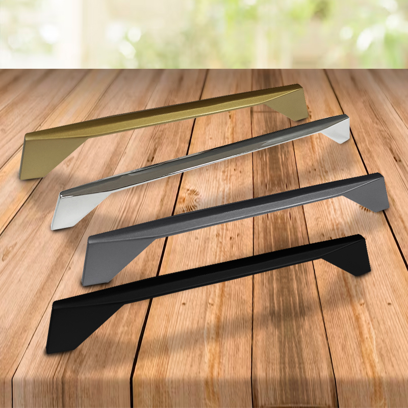 Ручка-скоба мебельная Trodos "9456" 224мм сплав ЦАМ 150гр, черный