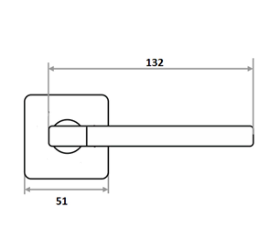 Ручка раздельная Trodos "572" серия 03 slim, графит