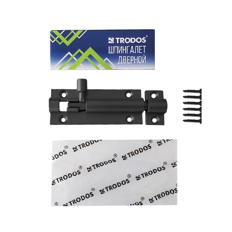 Шпингалет Trodos ZY-711/L90 BL черный