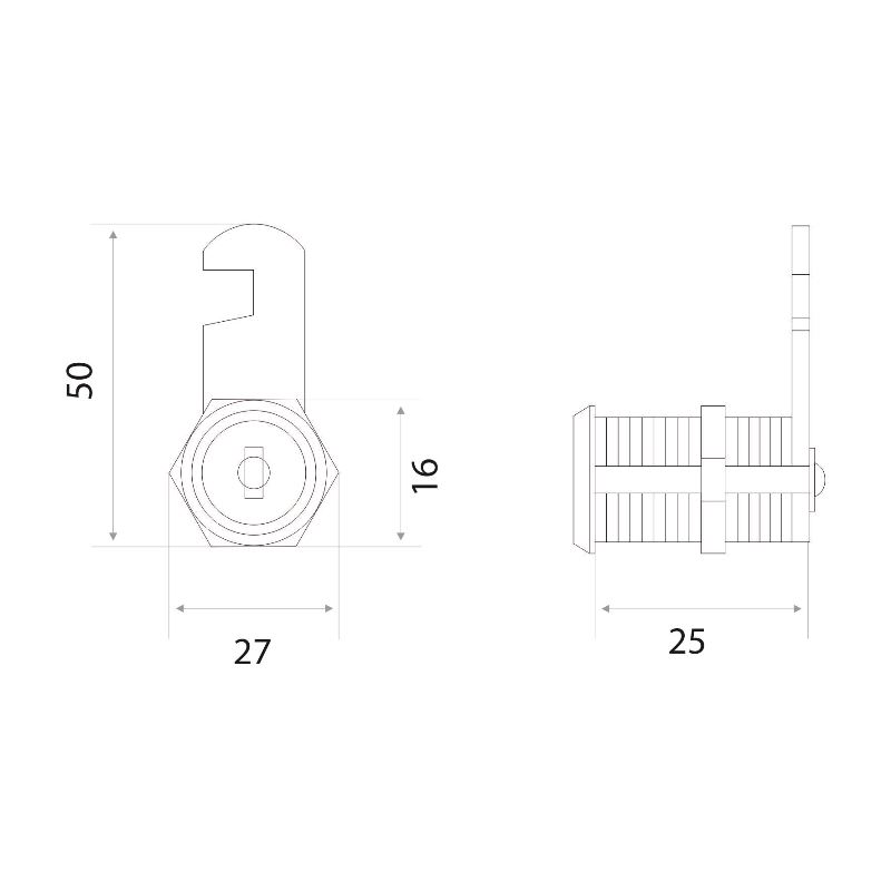 Замок почтовый Trodos "ITALY 25", хром