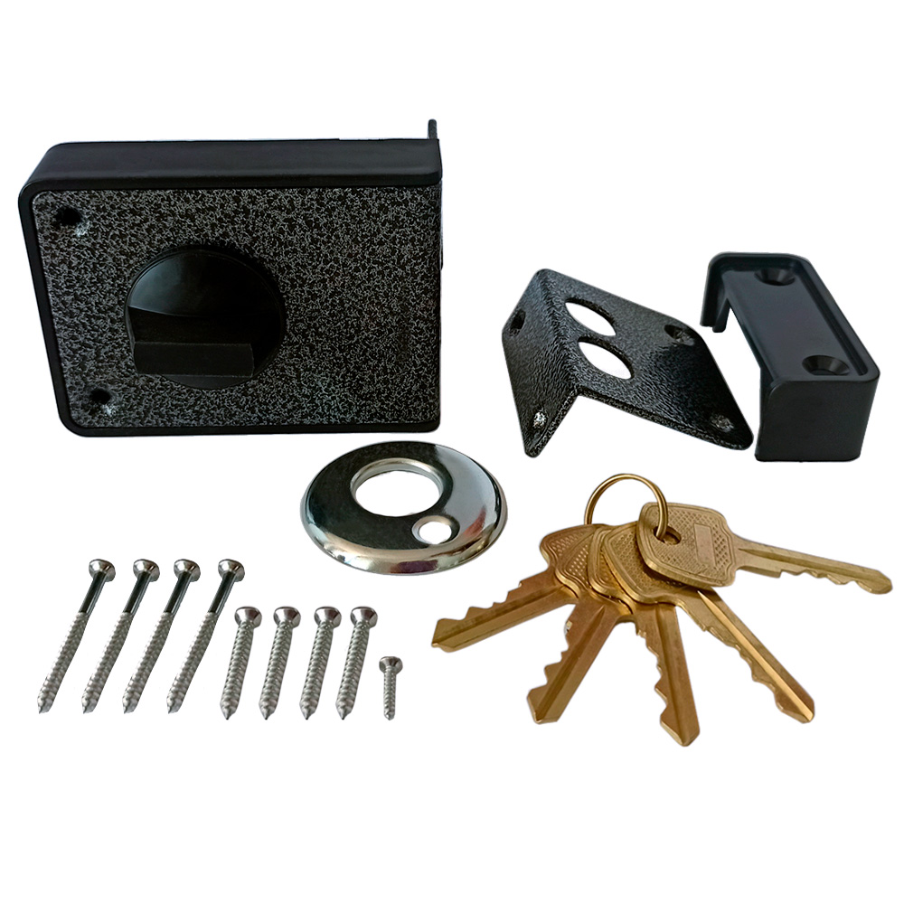 Замок накладной Trodos ЗН1-3-1 серый