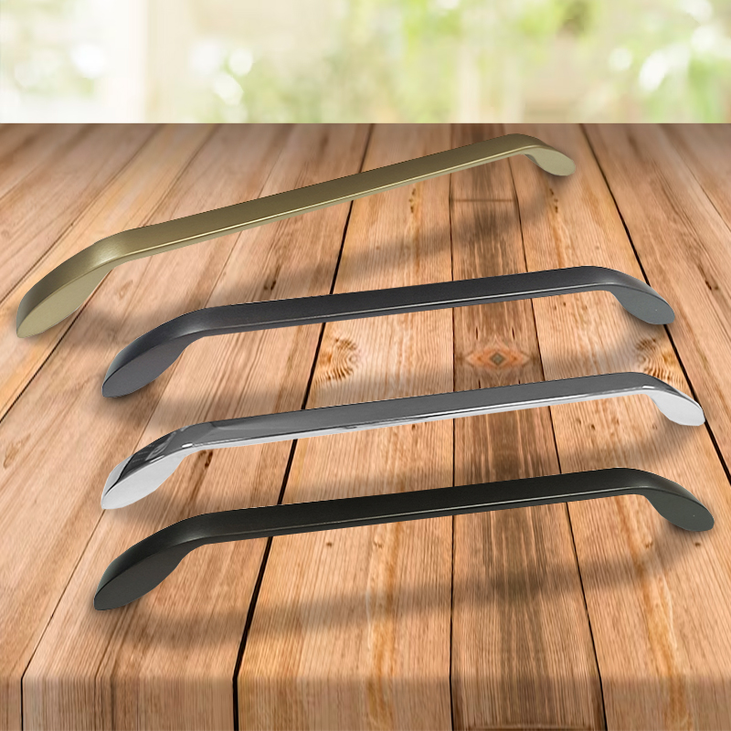 Ручка-скоба мебельная Trodos "9455" 192мм сплав ЦАМ 137гр, графит