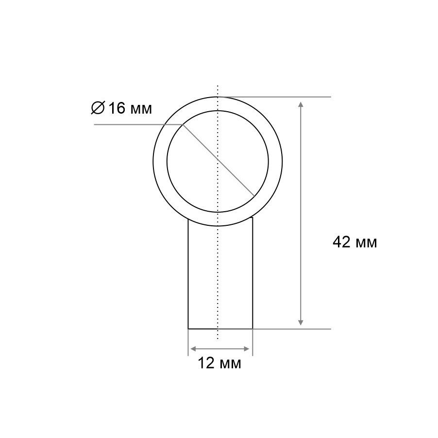 Крепление рейлинга Trodos "Ретро" D16, хром