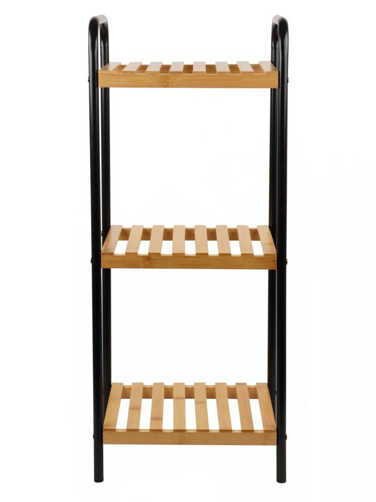 Этажерка Zenfort 3-ярусная "B6752", металл, бамбук