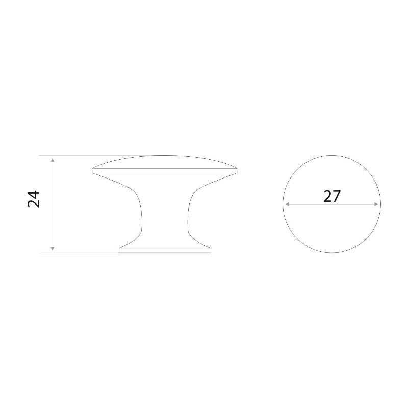 Ручка-кнопка мебельная Trodos "ZY-15" сплав ЦАМ, никель