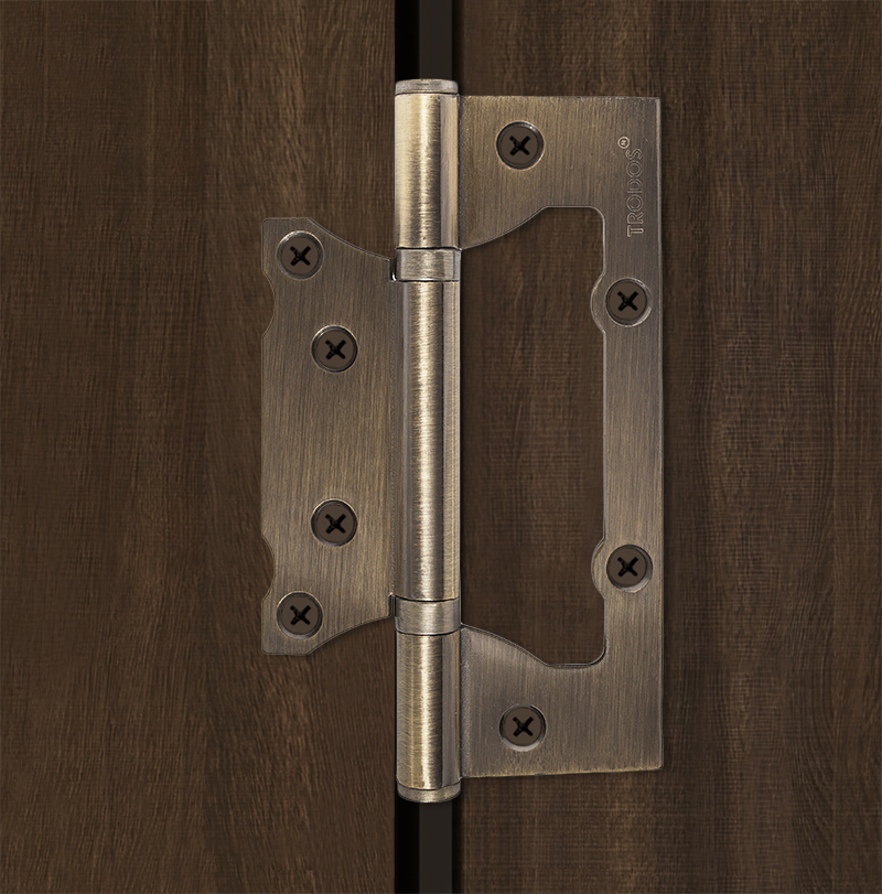 Петля накладная Trodos 125х75х2,5 AB без врезки, бронза