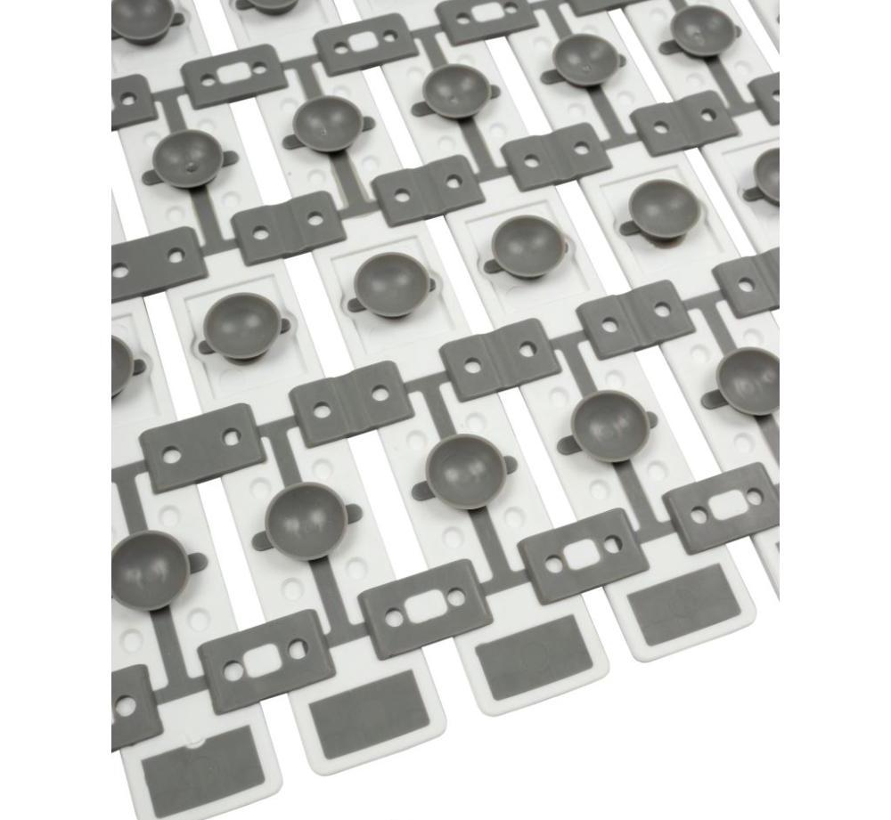 Ковер противоскользящий Delphinium "Идеал" 38x69см, серый