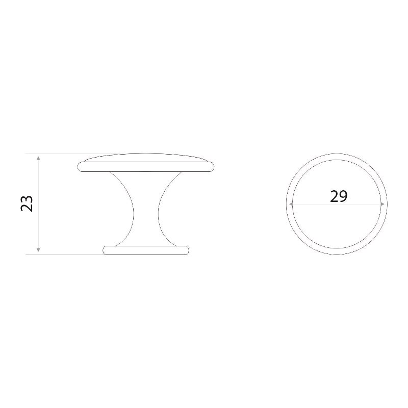 Ручка-кнопка мебельная Trodos "ZY-114" сплав ЦАМ, медь