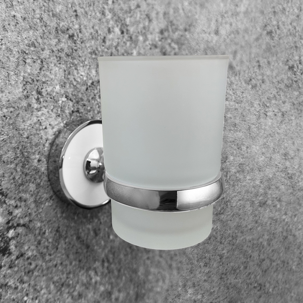 Стакан 1-ый с держателем Zenfort коллекция "Либретто", белый