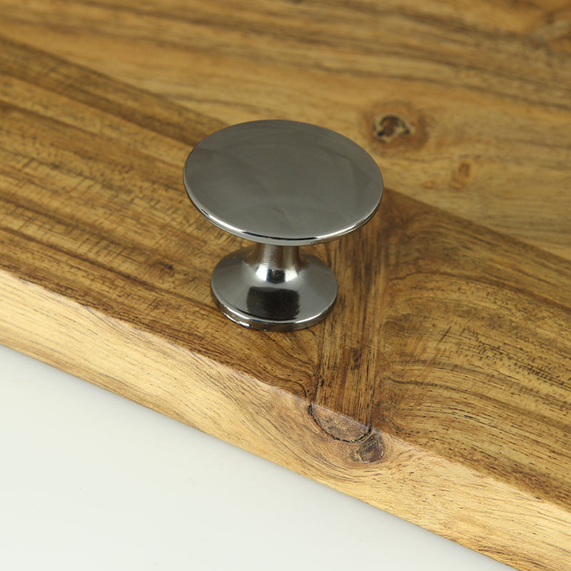 Ручка-кнопка мебельная Trodos "ZY-84" сплав ЦАМ, черный никель