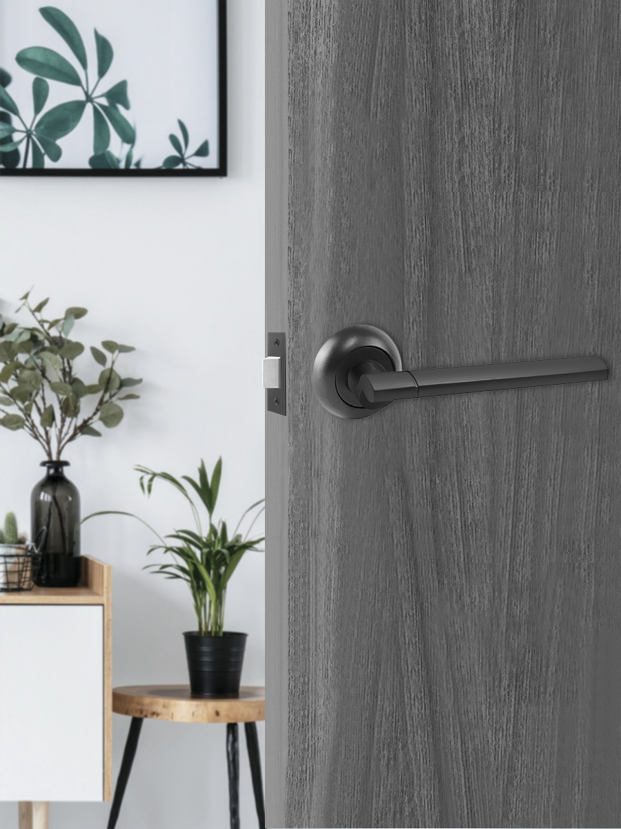 Ручка раздельная Trodos "102" серия 08, черный матовый