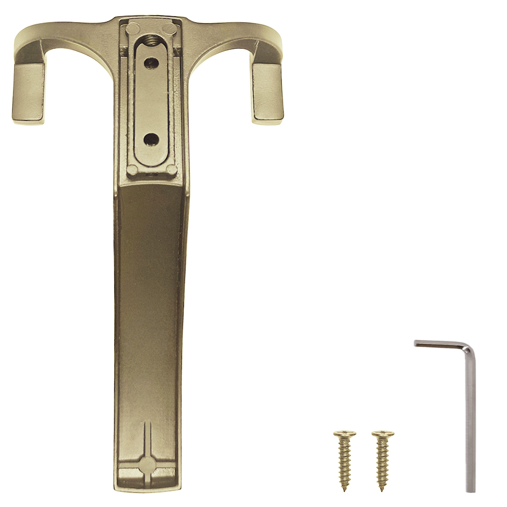 Крючок мебельный Trodos " ZY-146A" 3-рожковый, сплав ЦАМ, сатиновое золото матовый