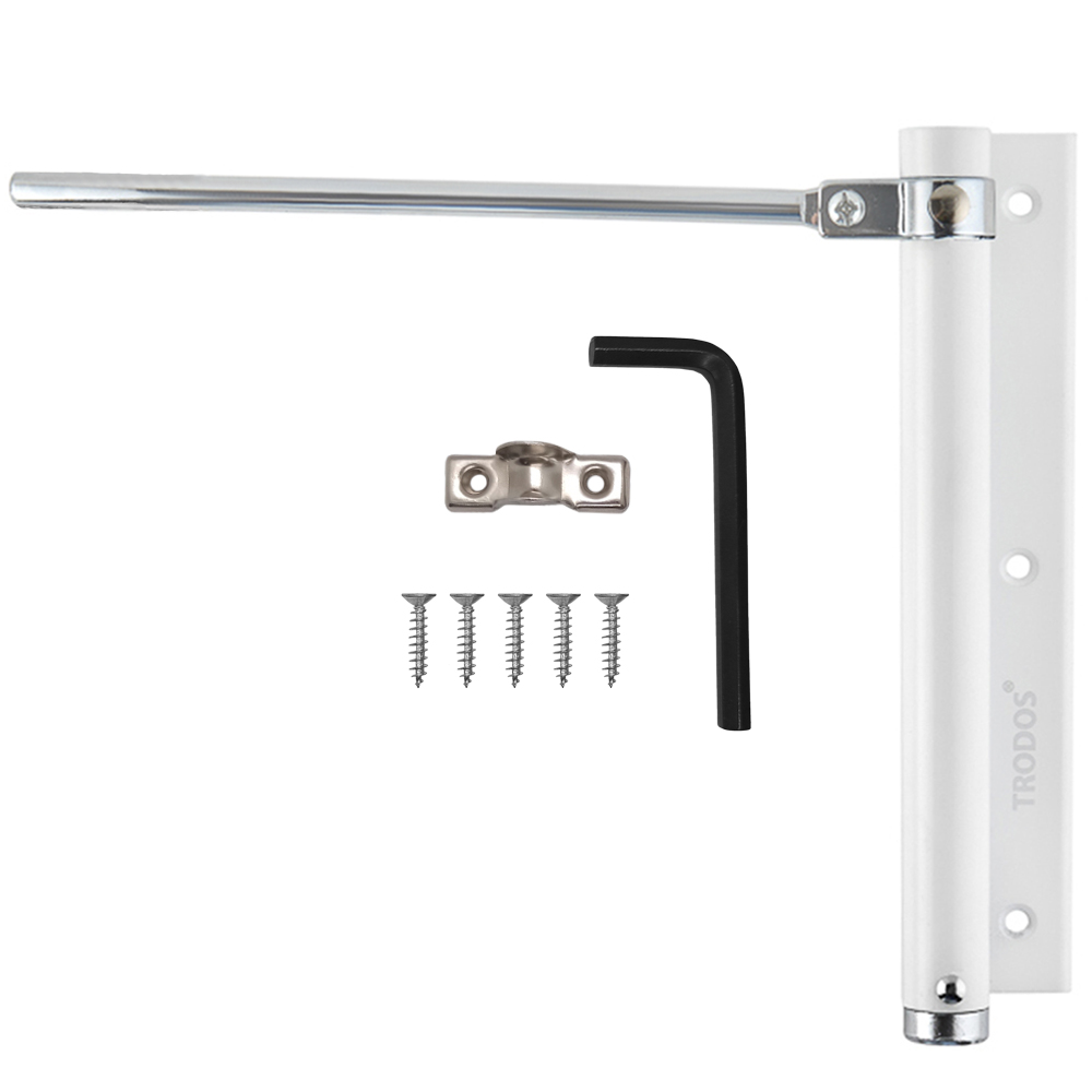 Доводчик дверной пружинный Trodos до 35кг, белый