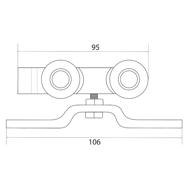 Комплект роликов для раздвижных дверей Trodos QD-978 с фиксатором верхн/вкл