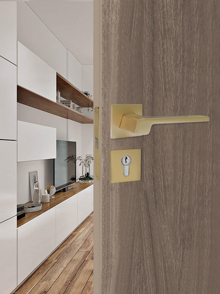 Накладка на цилиндр Trodos ET-03 slim GA сатиновое золото матовый