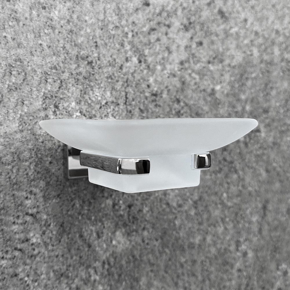 Мыльница с держателем Zenfort коллекция "Фрай", хром