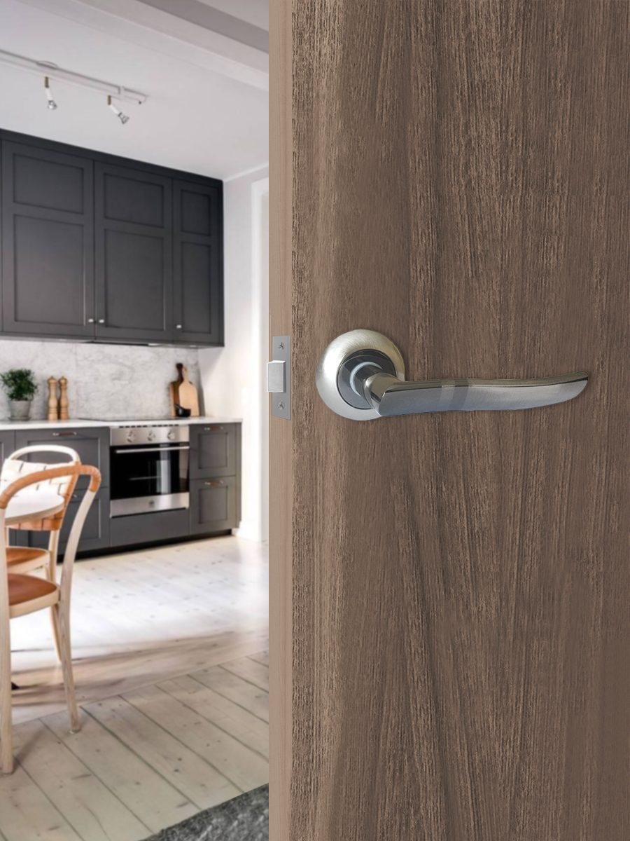 Ручка раздельная Trodos "77" серия 08, никель/черный никель