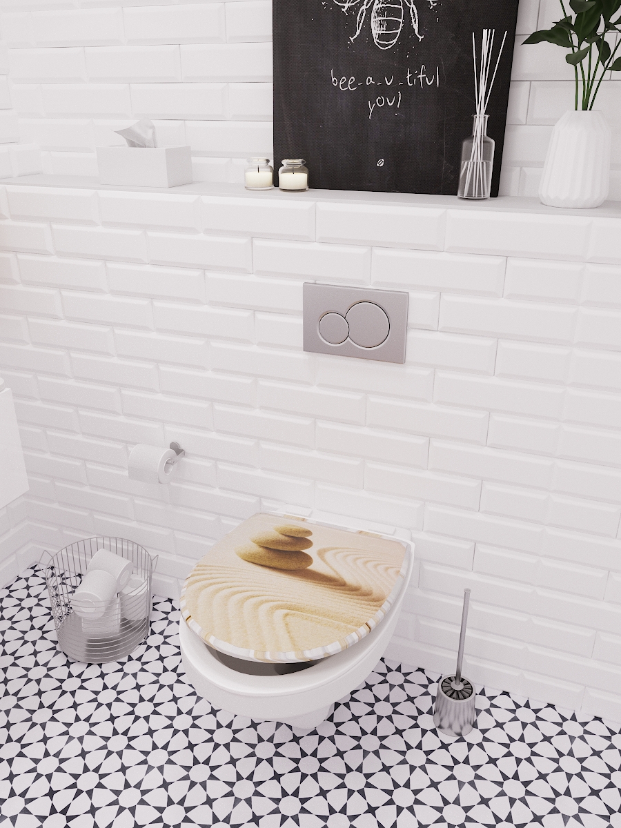 Сиденье для унитаза Delphinium "Песок", белый