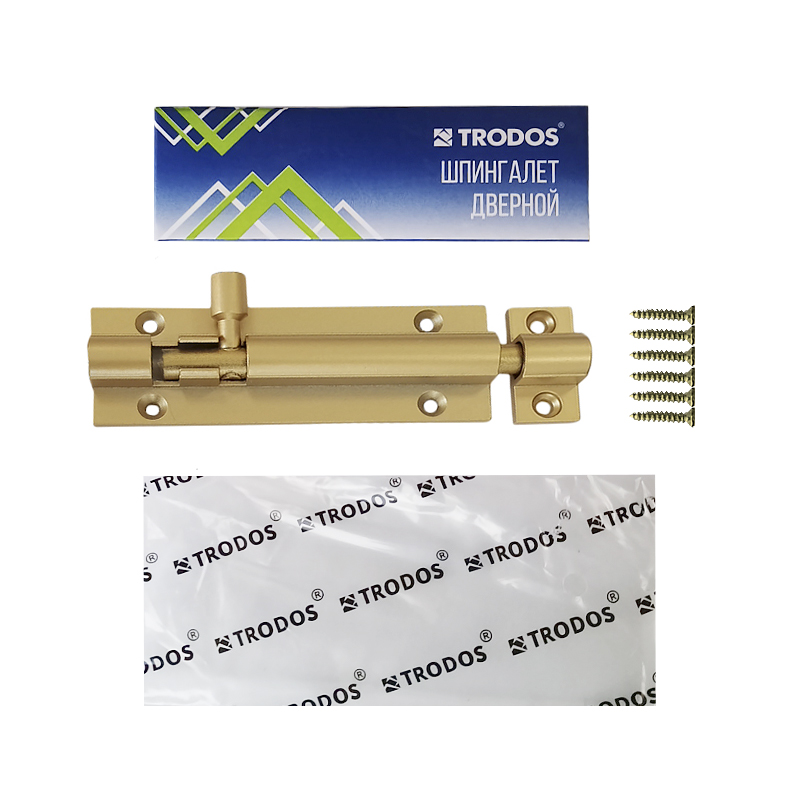 Шпингалет Trodos ZY-711/L110 GA сатиновое золото матовый