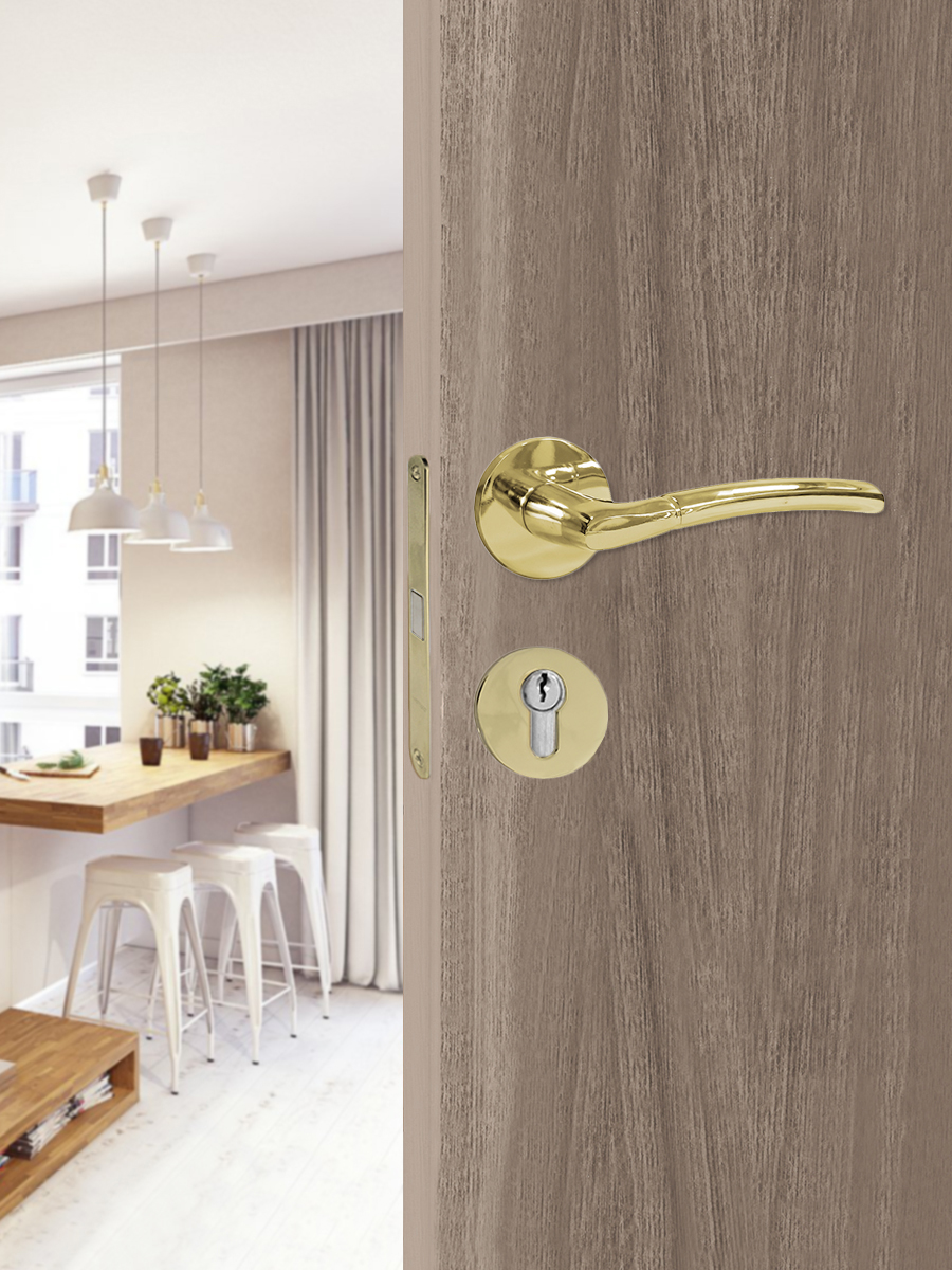 Ручка раздельная Trodos "537" серия 06 slim, золото