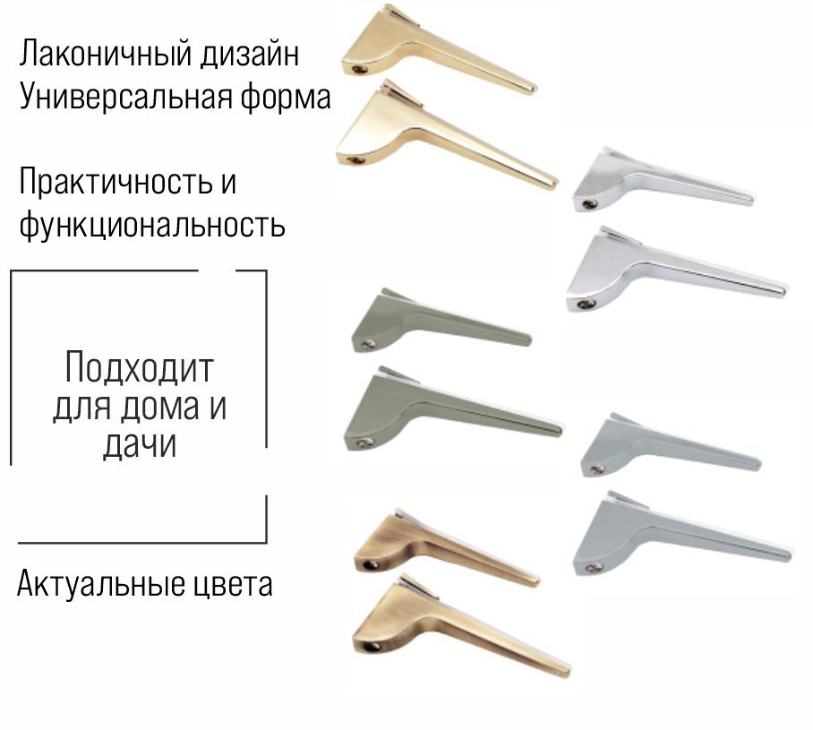 Полкодержатель Trodos "ZY-156" 130х65х22 2шт, хром