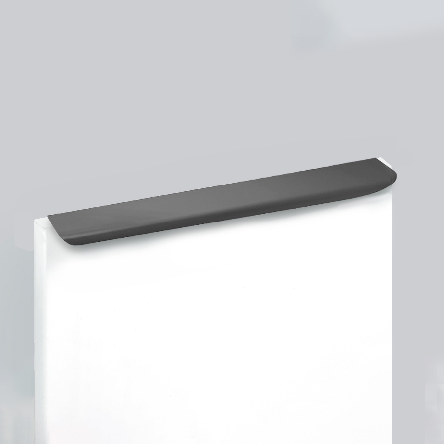 Ручка торцевая мебельная Trodos "10289" 224мм алюминий, черный 